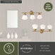 Huntley LED 24 inch Natural Brass Bathroom Light Wall Light