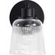 Grayson 5 inch Matte Black Vanity Wall Light