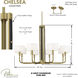 Chelsea 8 Light 40 inch Soft Brass Chandelier Ceiling Light