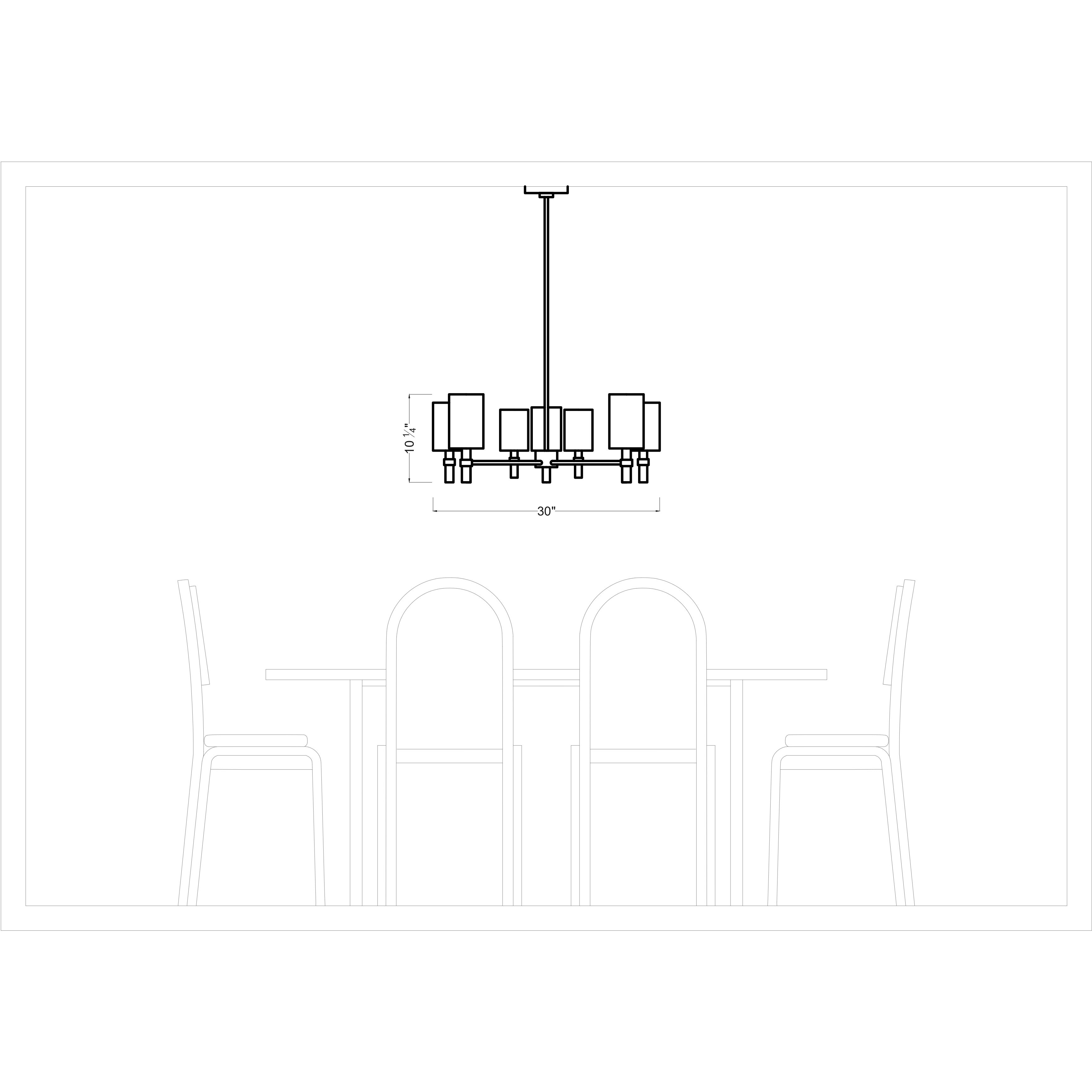 Drew & Jonathan Scott Manor 6 Light 30 inch Midnight Black Chandelier Ceiling Light