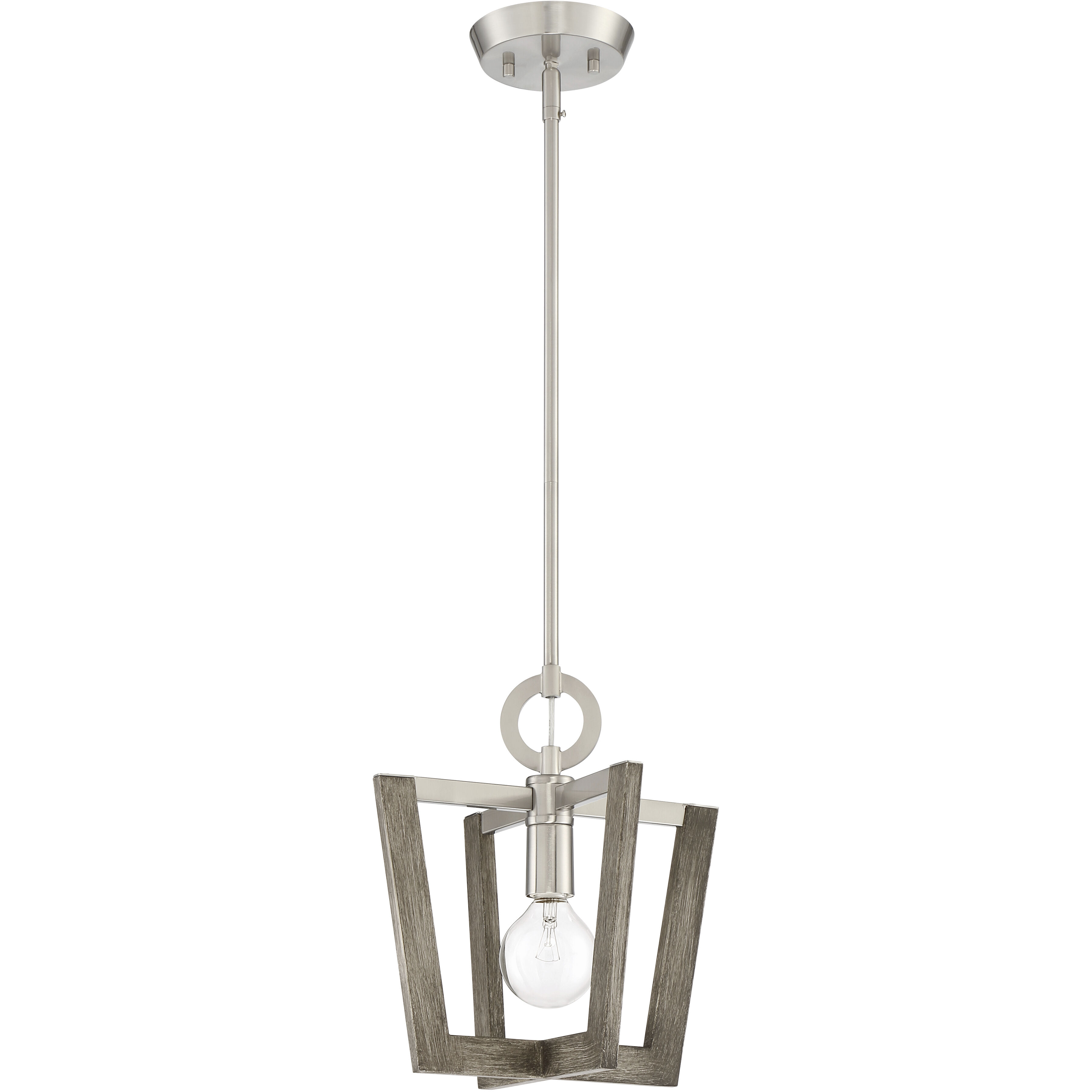 Westend 1 Light 12 inch Satin Platinum Mini Pendant Ceiling Light