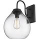 Ariella 1 Light 14.75 inch Natural Black Outdoor Wall