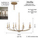 Atella 8 Light 36 inch Ashen Gold Chandelier Ceiling Light