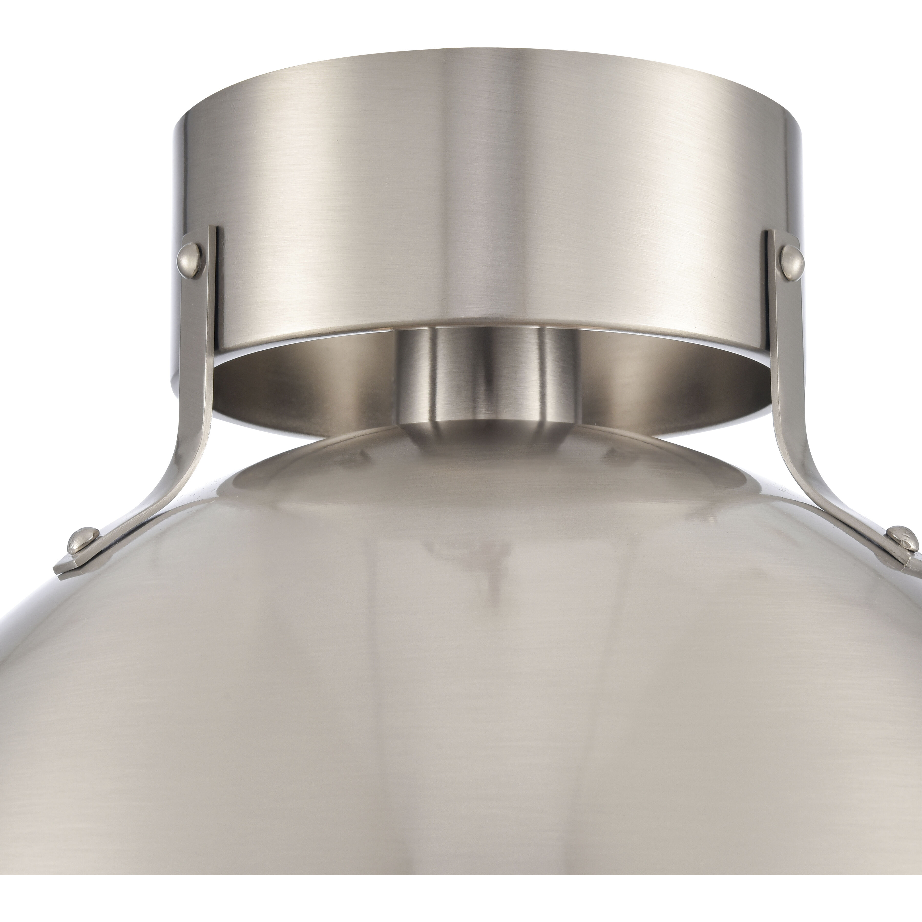 Zayne 1 Light 12 inch Brushed Nickel Semi Flush Mount Ceiling Light