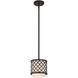 Arabesque 1 Light 7 inch English Bronze Mini Pendant Ceiling Light