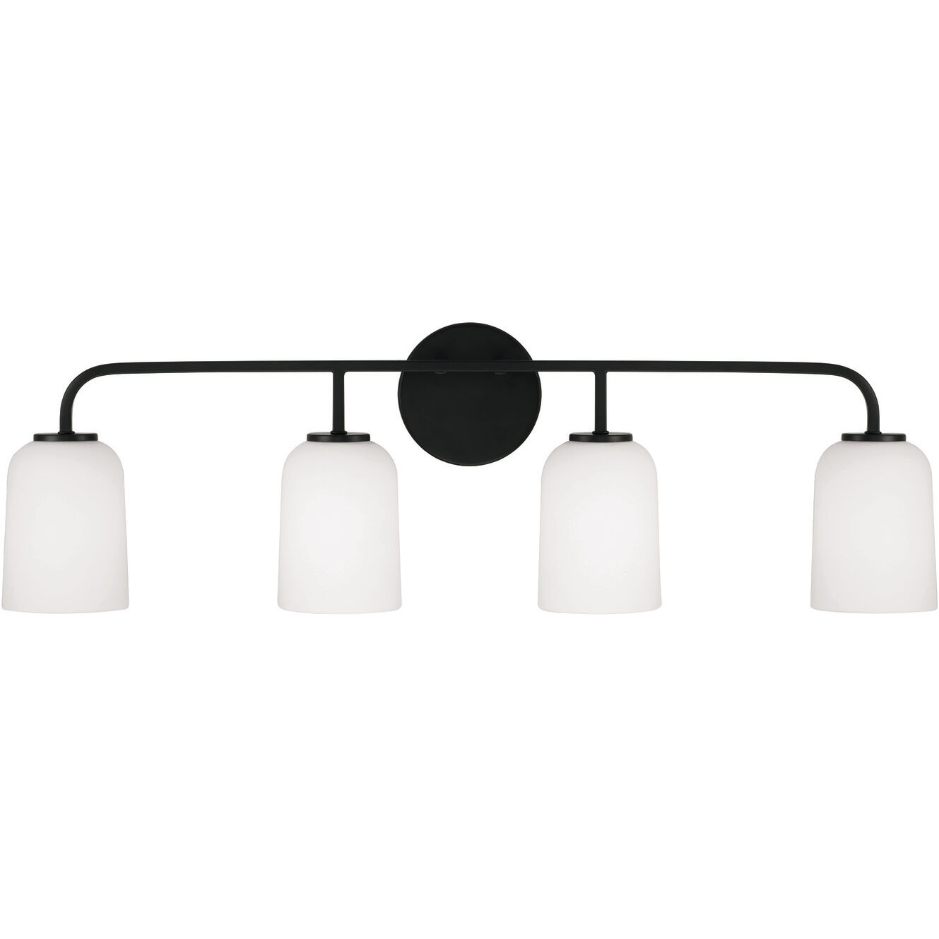 Lawson 4 Light 32.25 inch Matte Black Vanity Light Wall Light