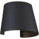 Cone LED 6 inch Black Outdoor Wall Sconce
