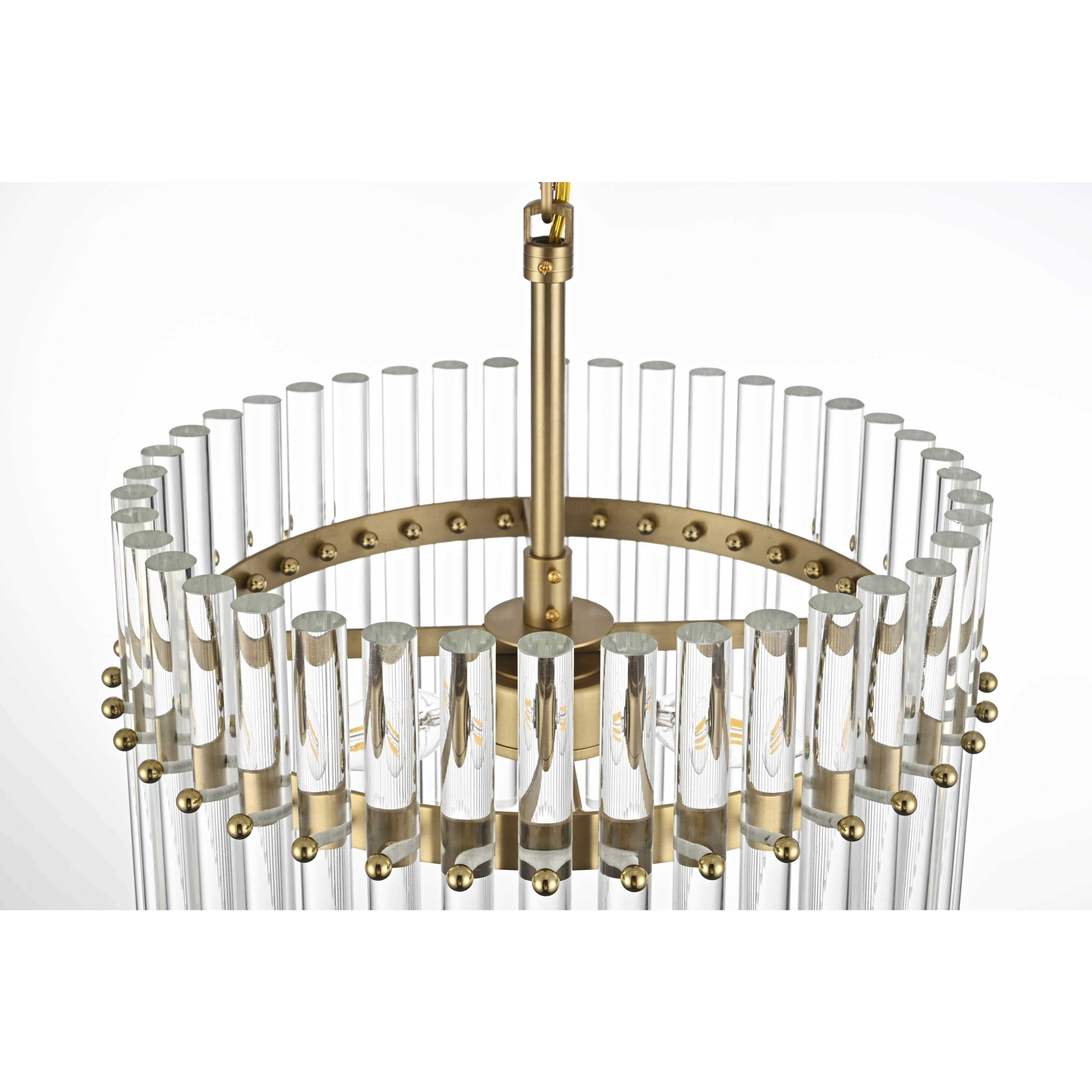 Paulina 3 Light 16 inch Satin Gold Chandelier Ceiling Light