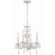 Paris Market 4 Light 13.5 inch Antique White Mini Chandelier Ceiling Light in Clear Hand Cut