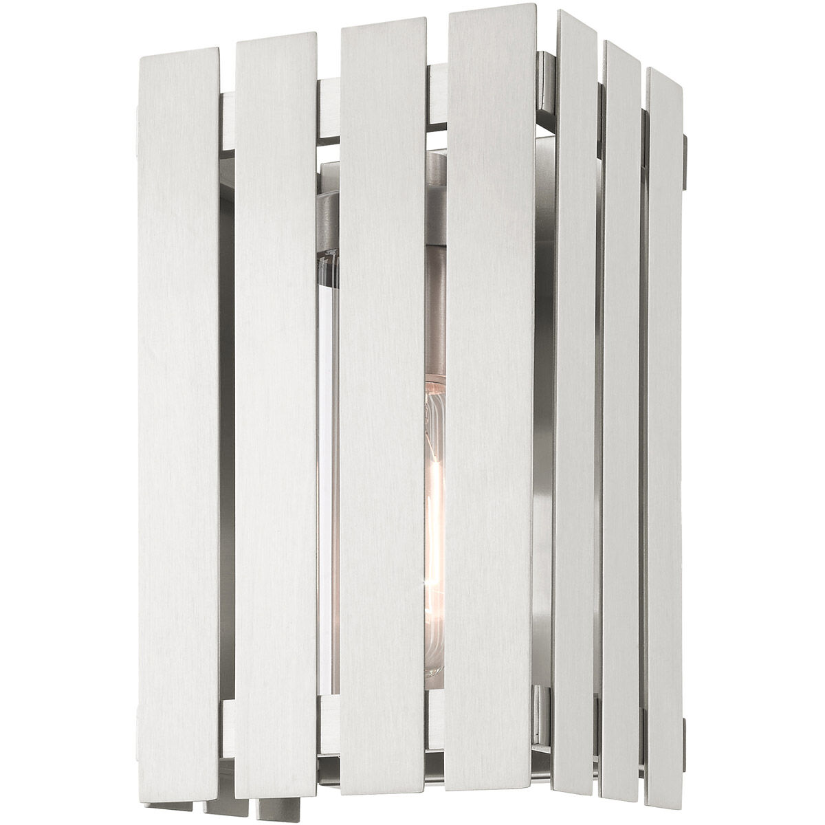 Greenwich 1 Light 10 inch Brushed Nickel Outdoor Wall Lantern