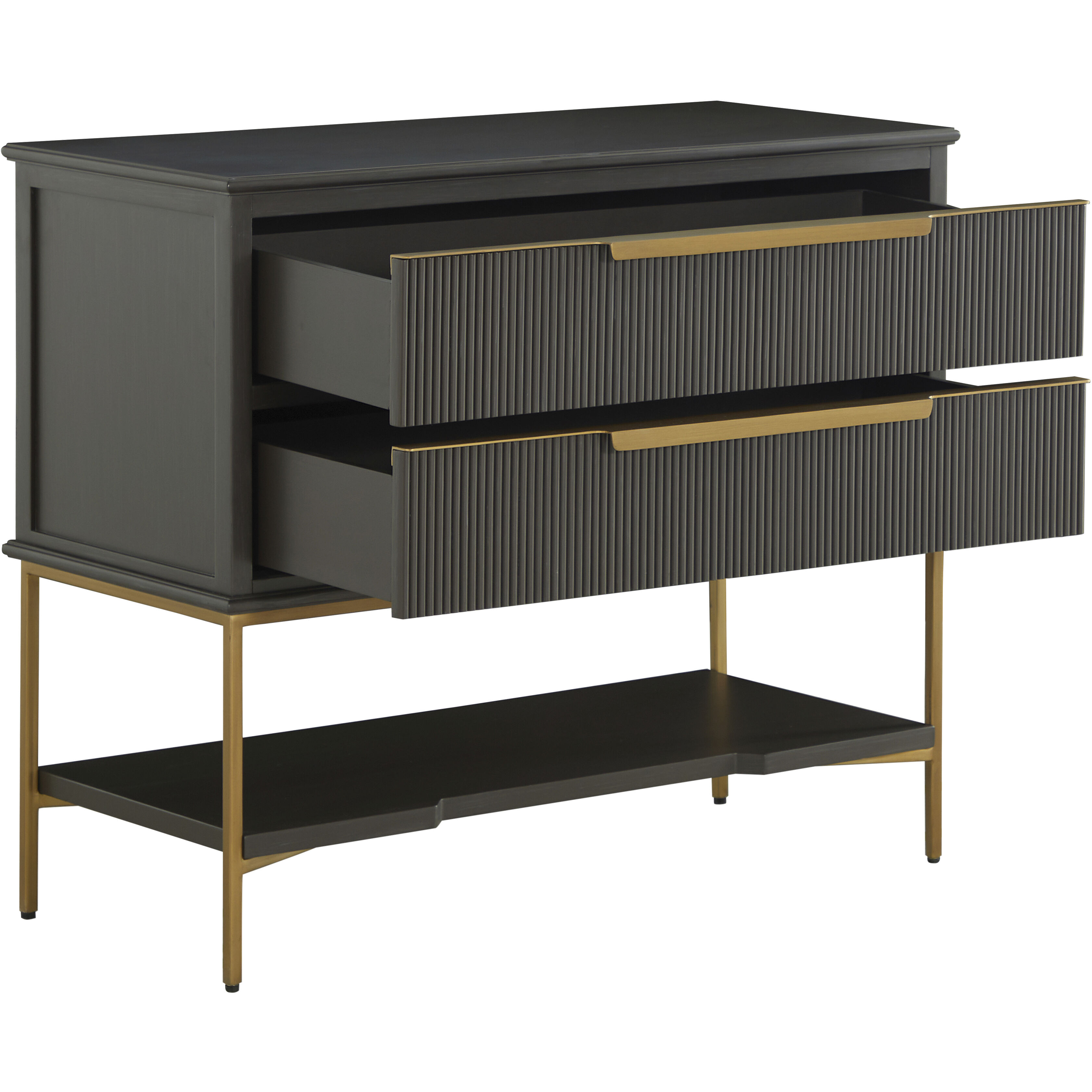Riggs 38 X 32.75 inch Stained Gold and Sesame Black Nightstand