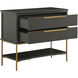 Riggs 38 X 32.75 inch Stained Gold and Sesame Black Nightstand