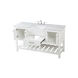 Clement 60 X 22 X 34.13 inch White Bathroom Vanity Cabinet