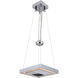 Balance LED 12.6 inch Chrome Pendant Ceiling Light, Square