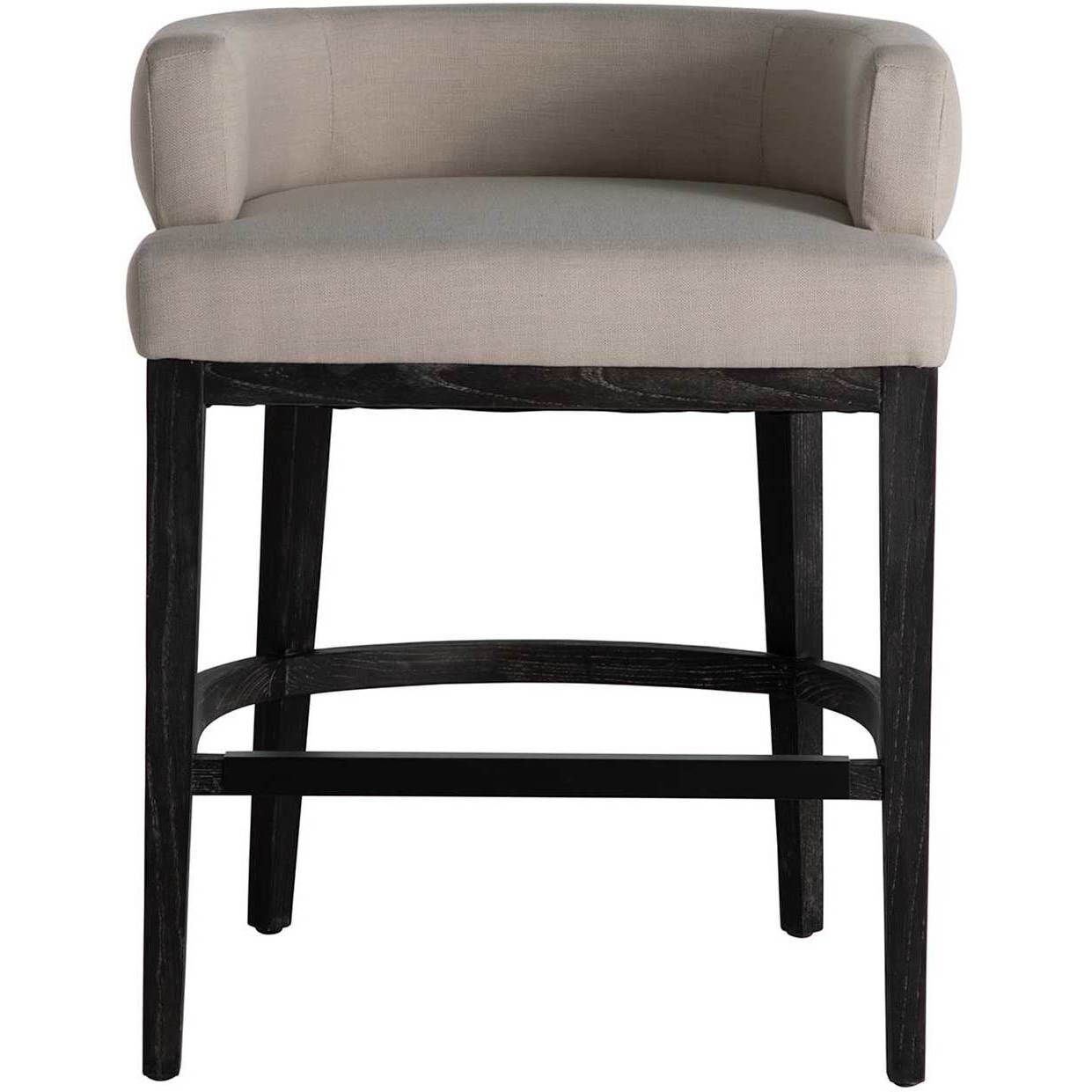 Douglas 30 inch Cerused Ash / Ivory Beige Bar Counter Stool