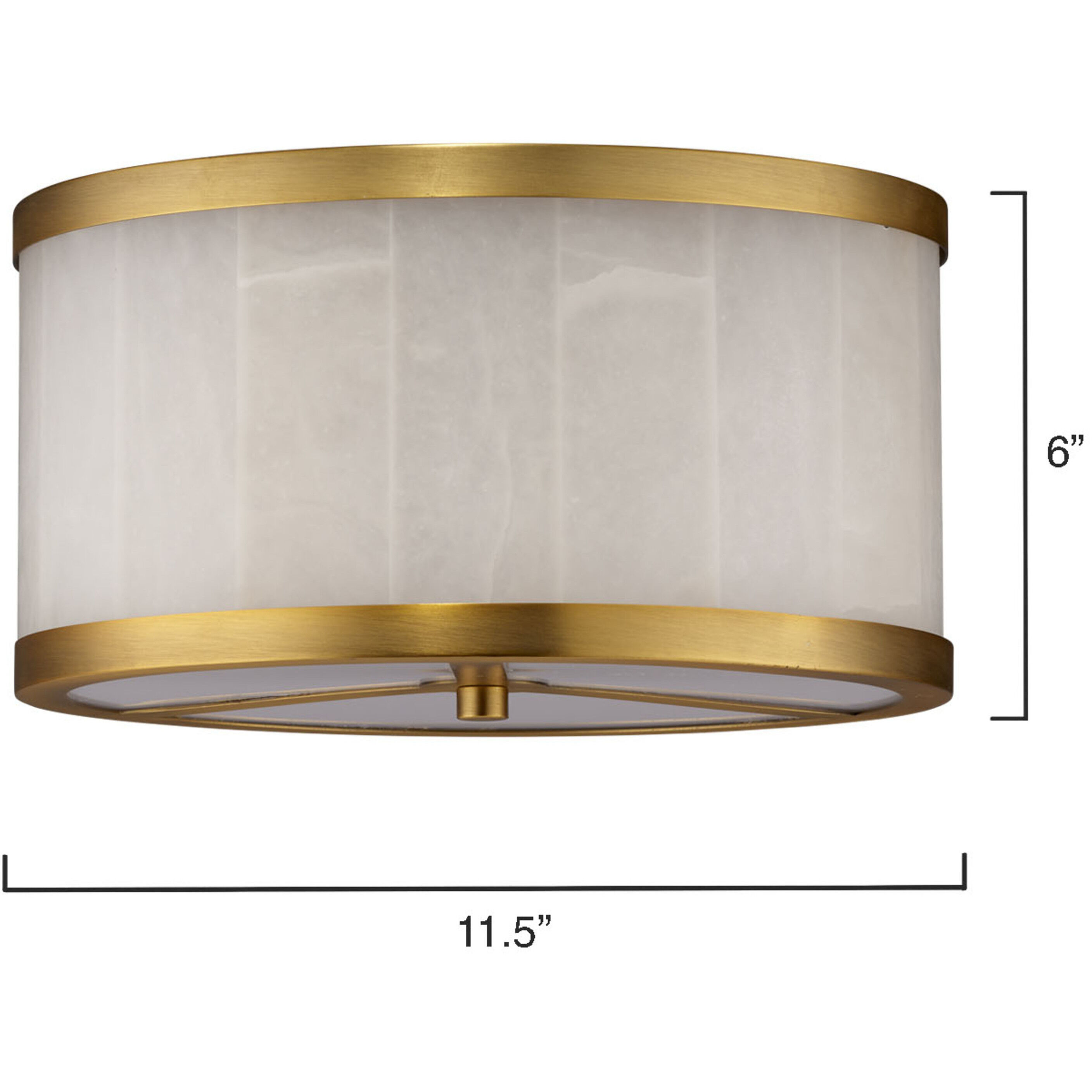 Upsala 2 Light 11.5 inch Antique Brass Flush Mount Ceiling Light, Small