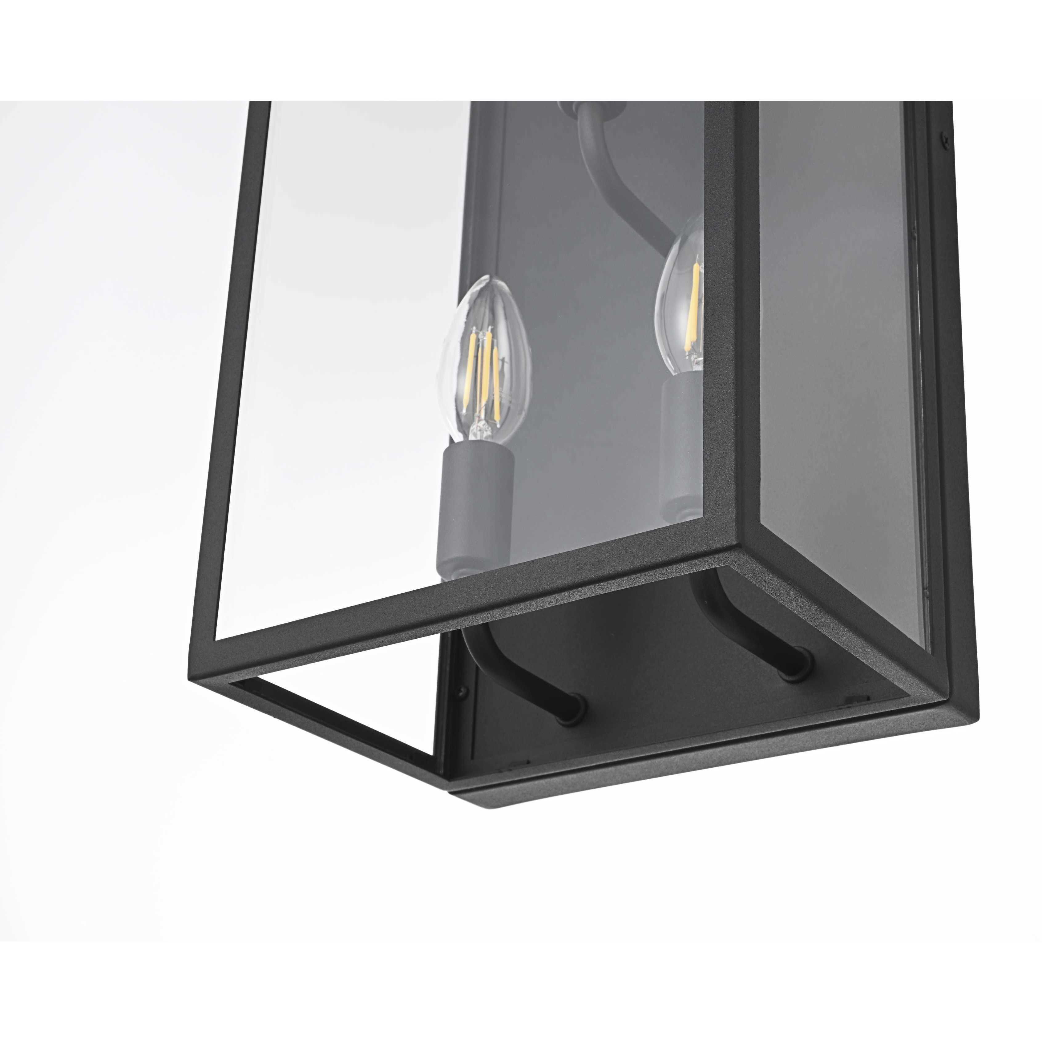 Valentin 3 Light 17 inch Black Outdoor Wall Sconce