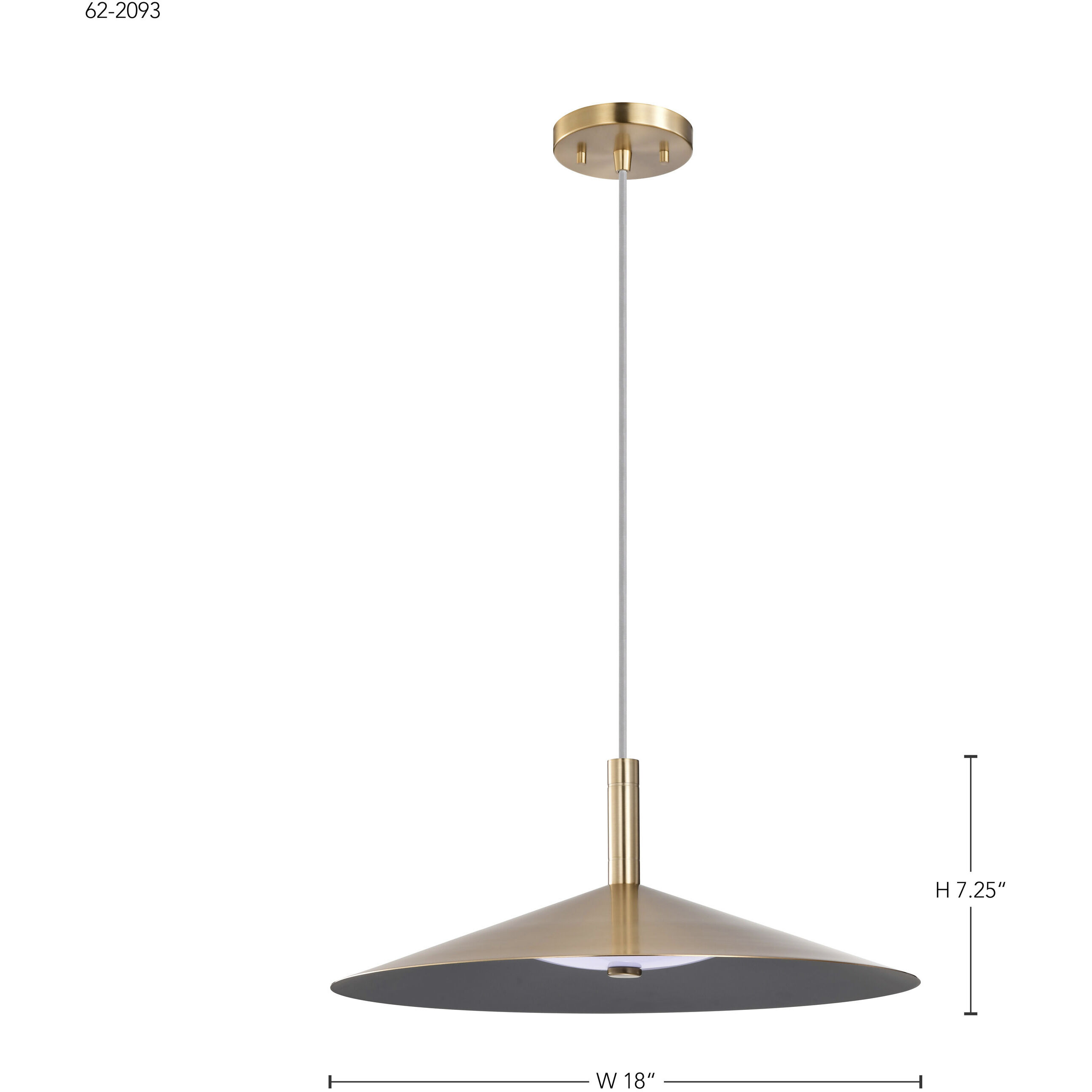 Corrine LED 18 inch Burnished Brass Pendant Ceiling Light