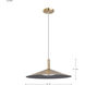 Corrine LED 18 inch Burnished Brass Pendant Ceiling Light