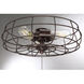 Contemporary LED Oil Rubbed Bronze Ceiling Fan Light Kit
