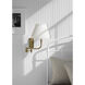 Chapman & Myers Pimlico 25 inch 60 watt Antique-Burnished Brass Swing Arm Wall Light in Linen Collar