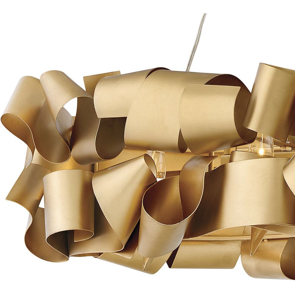 Delfina LED 40 inch Deluxe Gold Chandelier Ceiling Light