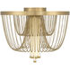 Jezelle LED 24 inch Legacy Brass Flush Mount Ceiling Light
