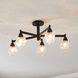 Lillyanna 5 Light 24 inch Matte Black Semi-Flush Mount Ceiling Light