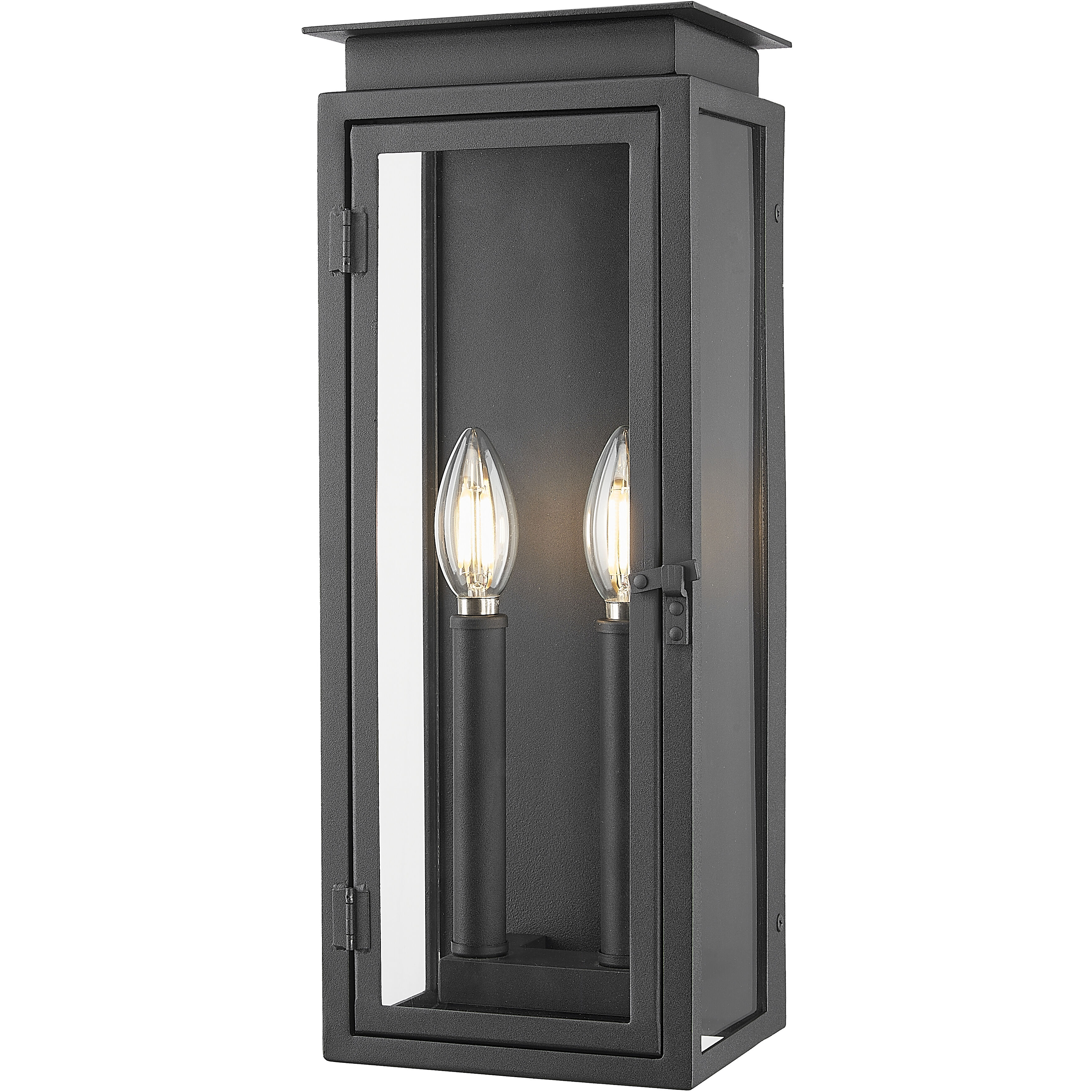 Nova 2 Light 16.5 inch Black Outdoor Wall Light