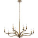 Dorianne 12 Light 34 inch Textured Dusken Brass Chandelier Ceiling Light