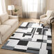 Kali 130 X 94 inch Black/White/Grey Rug in 8 x 11