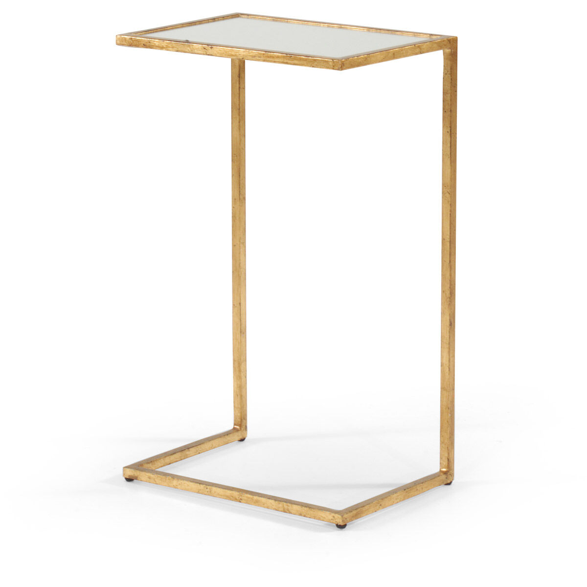 Chelsea House 26 X 16 inch Gold Leaf/Clear Side Table