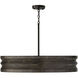 Dunn 4 Light 30 inch Espresso Stain and Black Chandelier Ceiling Light