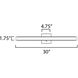 Spec LED 30 inch Satin Nickel Bath Vanity Wall Light
