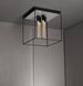 Caged 4 Light 19.69 inch White Marble Semi-Flush Mount Ceiling Light