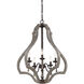 Kenwood 5 Light 24 inch Weathered Ash Pendant Ceiling Light