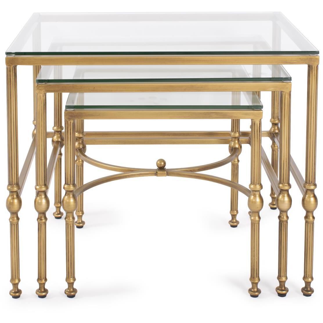 Bonnifait 22 X 18.25 inch Antique Bronze Nesting Tables