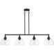 Glendon 4 Light 8.25 inch Bronze Large Linear Chandelier Ceiling Light