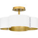 Balsam 4 Light 14 inch White Lustre Semi-Flush Mount Ceiling Light