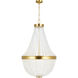 C&M by Chapman & Myers Summerhill 12 Light 25 inch Burnished Brass Chandelier Ceiling Light