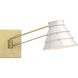 Point Dume&trade; Onshore 22.5 inch 60 watt Brushed Brass Swing Arm Wall Sconce Wall Light, Design Series