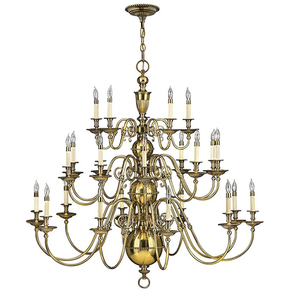 Cambridge 25 Light 49.25 inch Burnished Brass Indoor Chandelier Ceiling Light