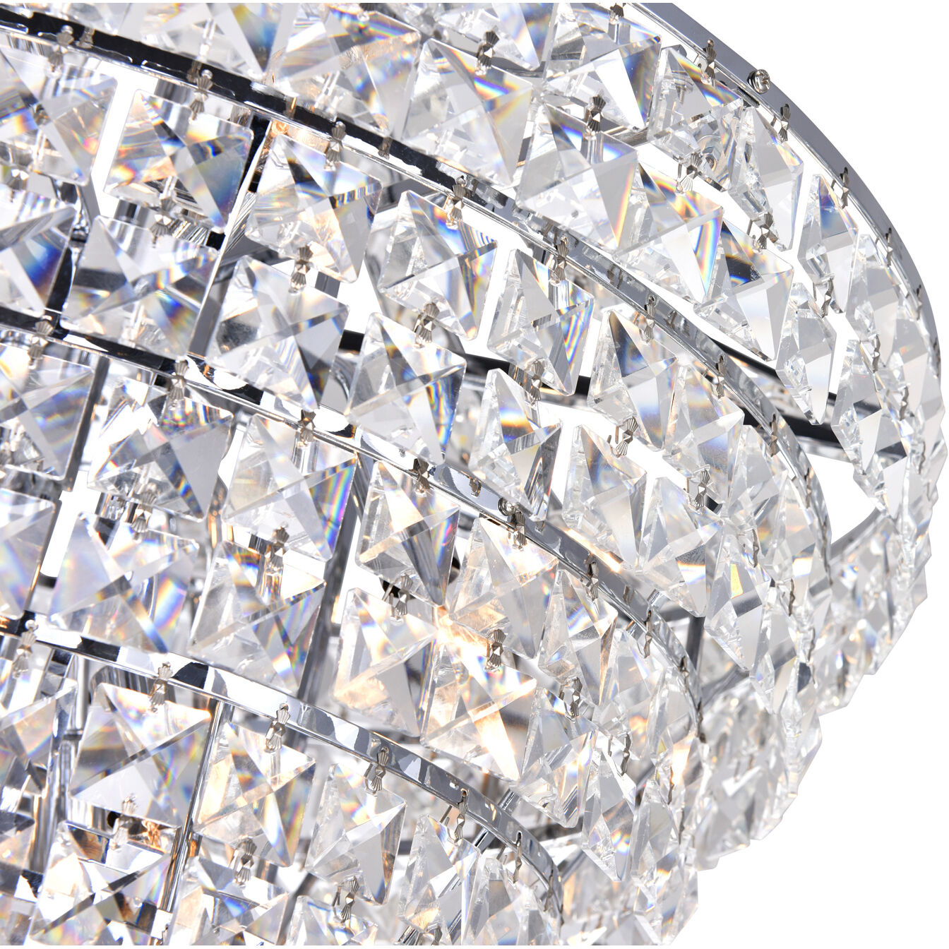 Chique 12 Light 20 inch Chrome Chandelier Ceiling Light