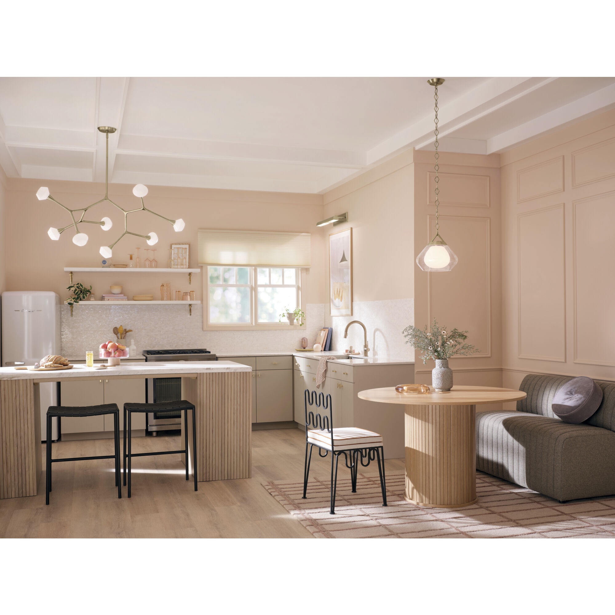 Cassius 8 Light 26.5 inch Champagne Bronze Chandelier Ceiling Light, Convertible