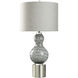 Cameron 34 inch 100.00 watt White and Black and Silver and Clear Table Lamp Portable Light