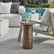 Oslo 21 X 14 inch Antique Brass and Travertine Outdoor Accent Table