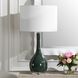 Essex 27.25 inch 150.00 watt Hunter Green Crackled Glaze with Brushed Nickel and Crystal Table Lamp Portable Light