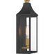 Hurstborne 1 Light 15.75 inch Dark Matte Black and Painted Legacy Brass Outdoor Wall Lantern