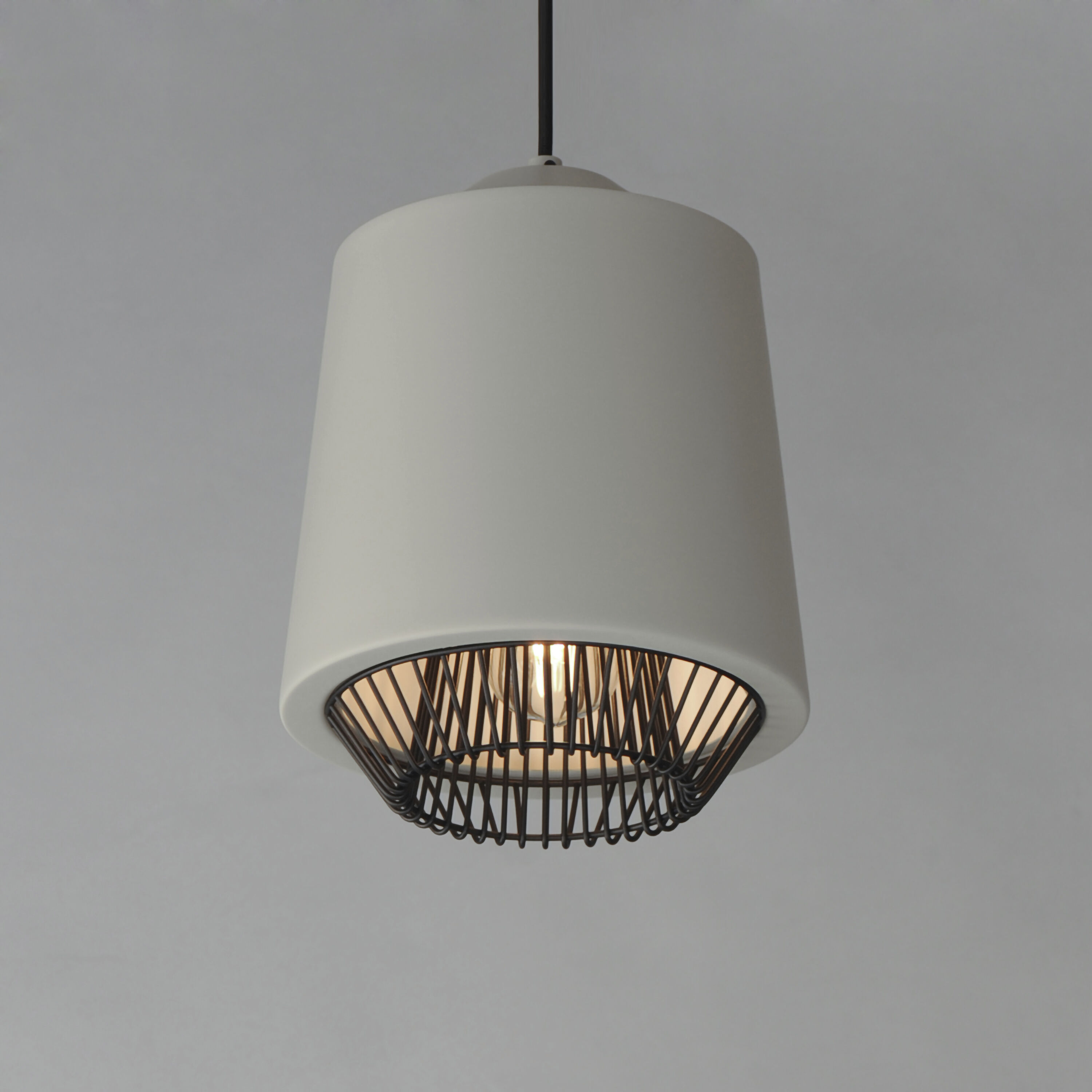 Phoenix LED 9 inch Gray and Black Single Pendant Ceiling Light