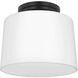 Adley 1 Light 8.62 inch Matte Black Flush Mount Ceiling Light
